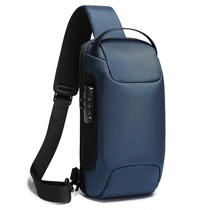 Men’s Business Messenger Waterproof Shoulder Bag – High‑Density Oxford Crossbody Chest Bag