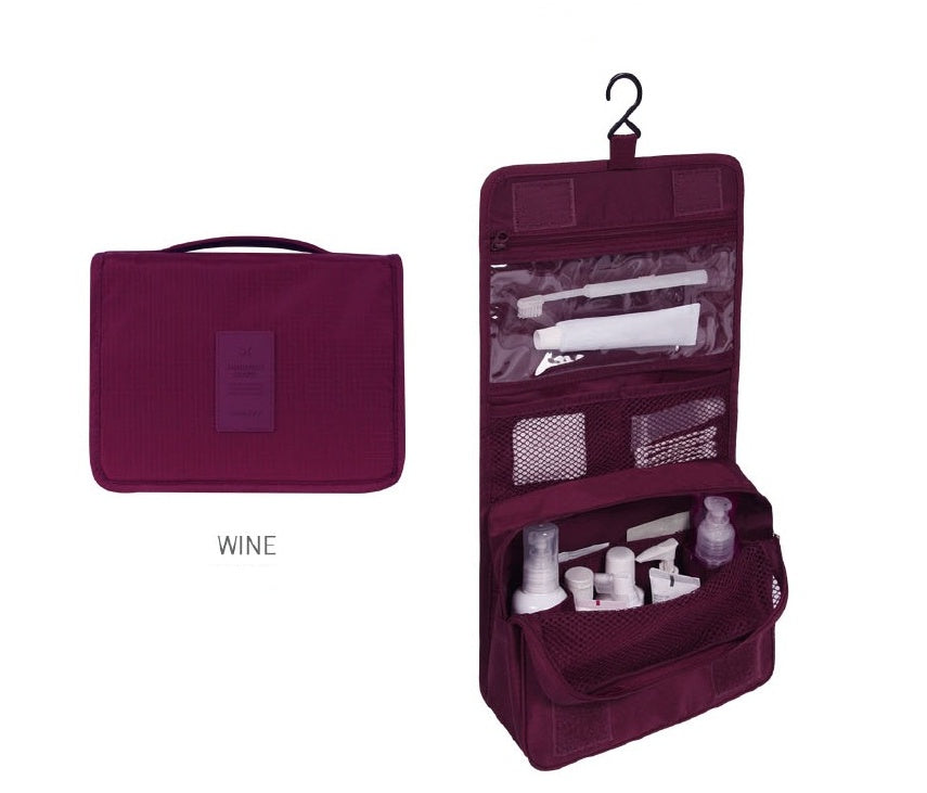 Travel Wash Bag – Compact Toiletry Organizer with Multiple Color & Pattern Options (24×20×9.5cm)