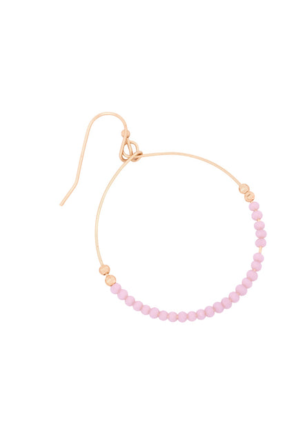 Glass Bead Round Earrings
