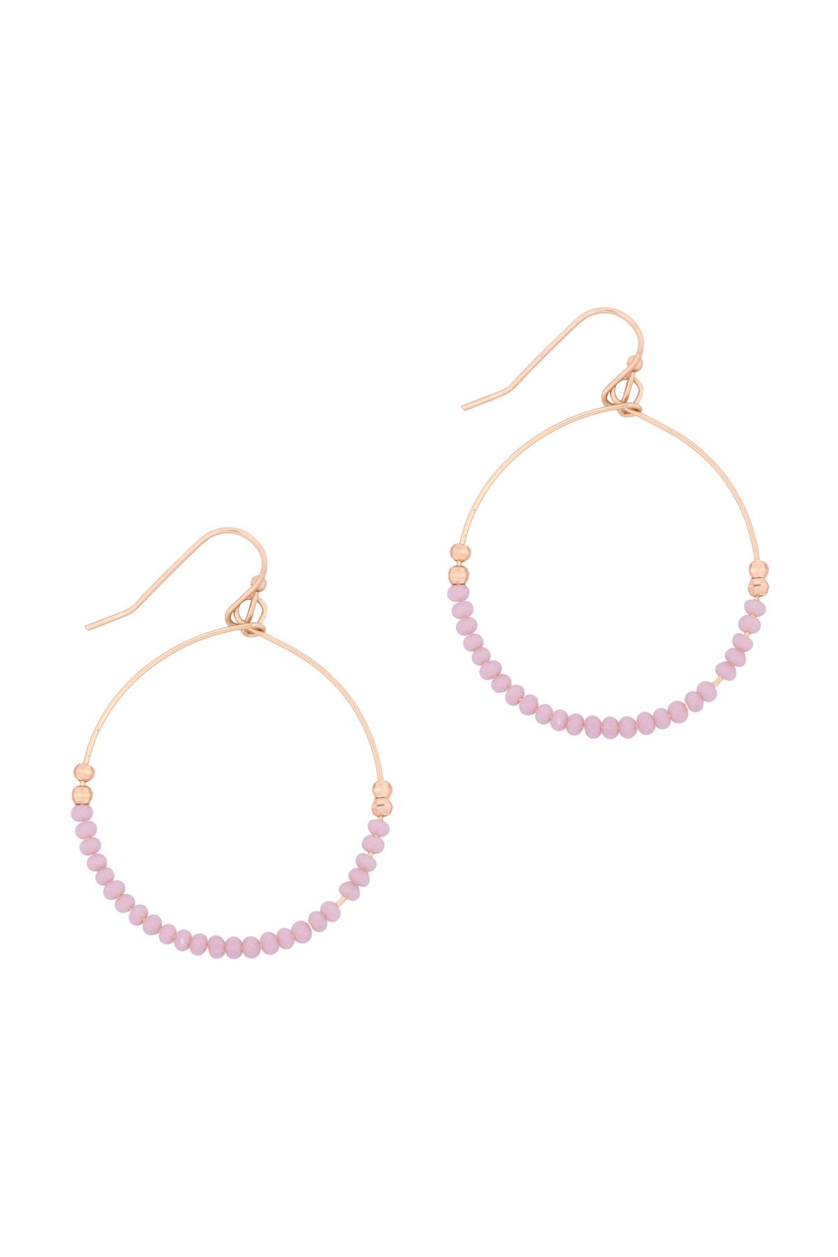 Glass Bead Round Earrings