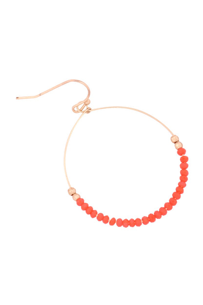Glass Bead Round Earrings