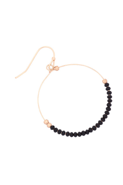 Glass Bead Round Earrings