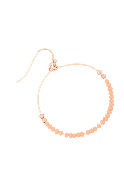 Glass Bead Round Earrings