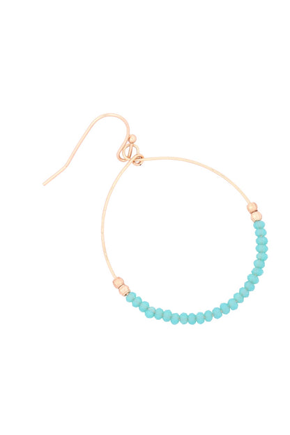 Glass Bead Round Earrings