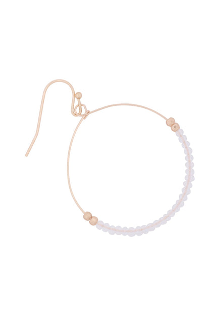 Glass Bead Round Earrings