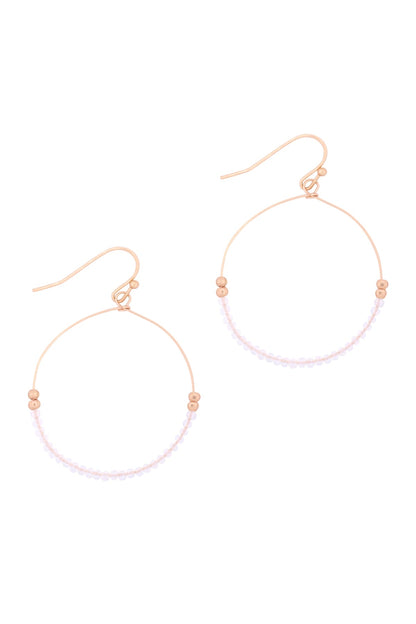 Glass Bead Round Earrings