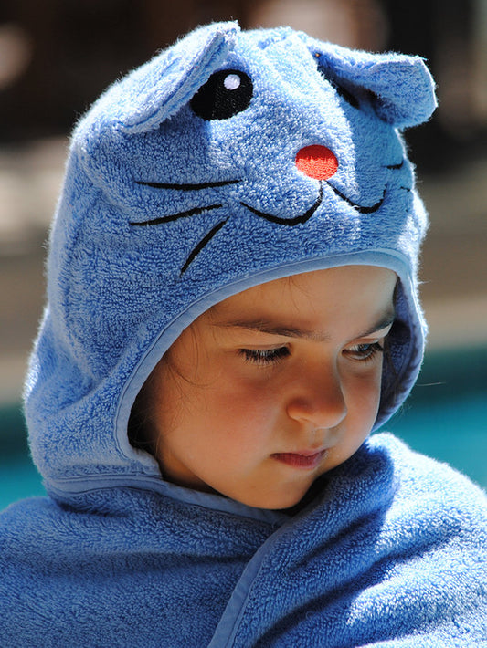Cat Hooded Cotton Turkish Towel - Purr-fectly Soft for Little Ones: Kids