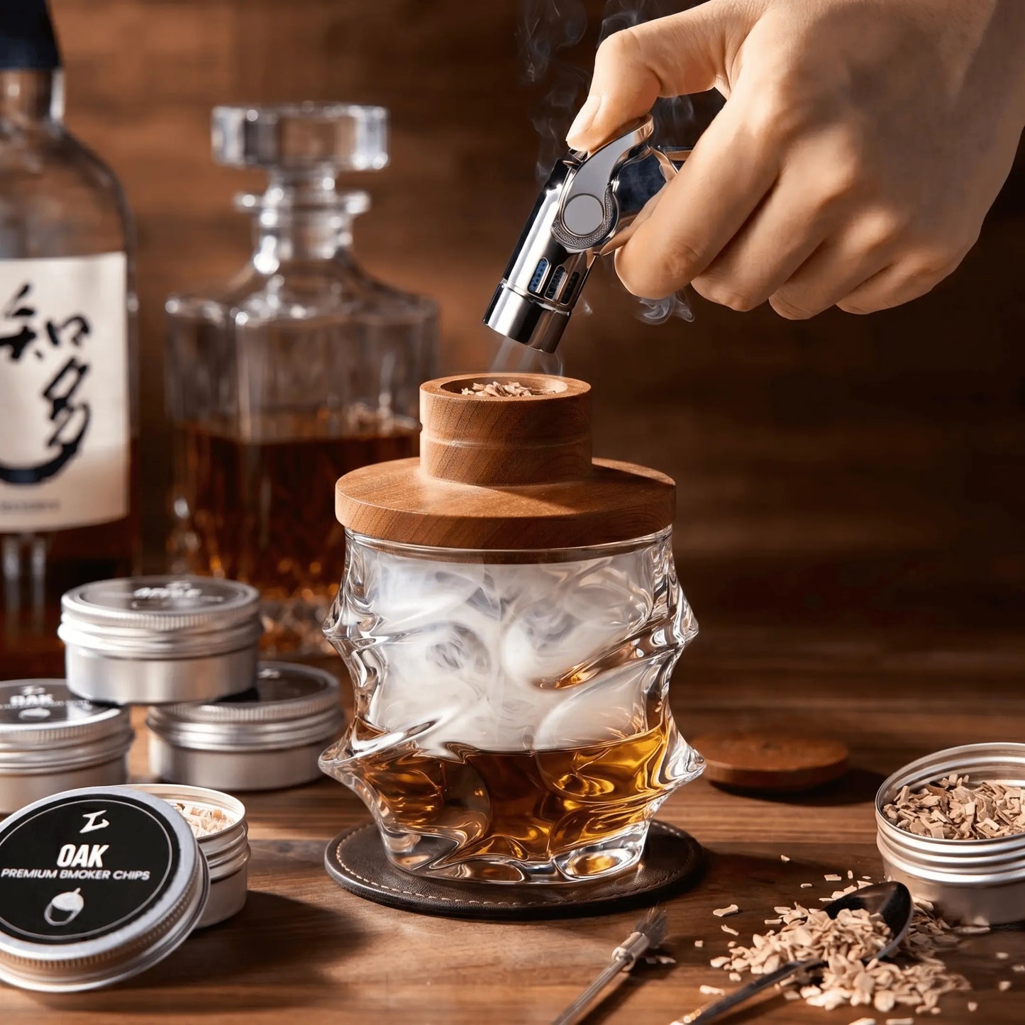 Tsuki Smoker Kit For Whisky & Cocktail (Storm Bundle)