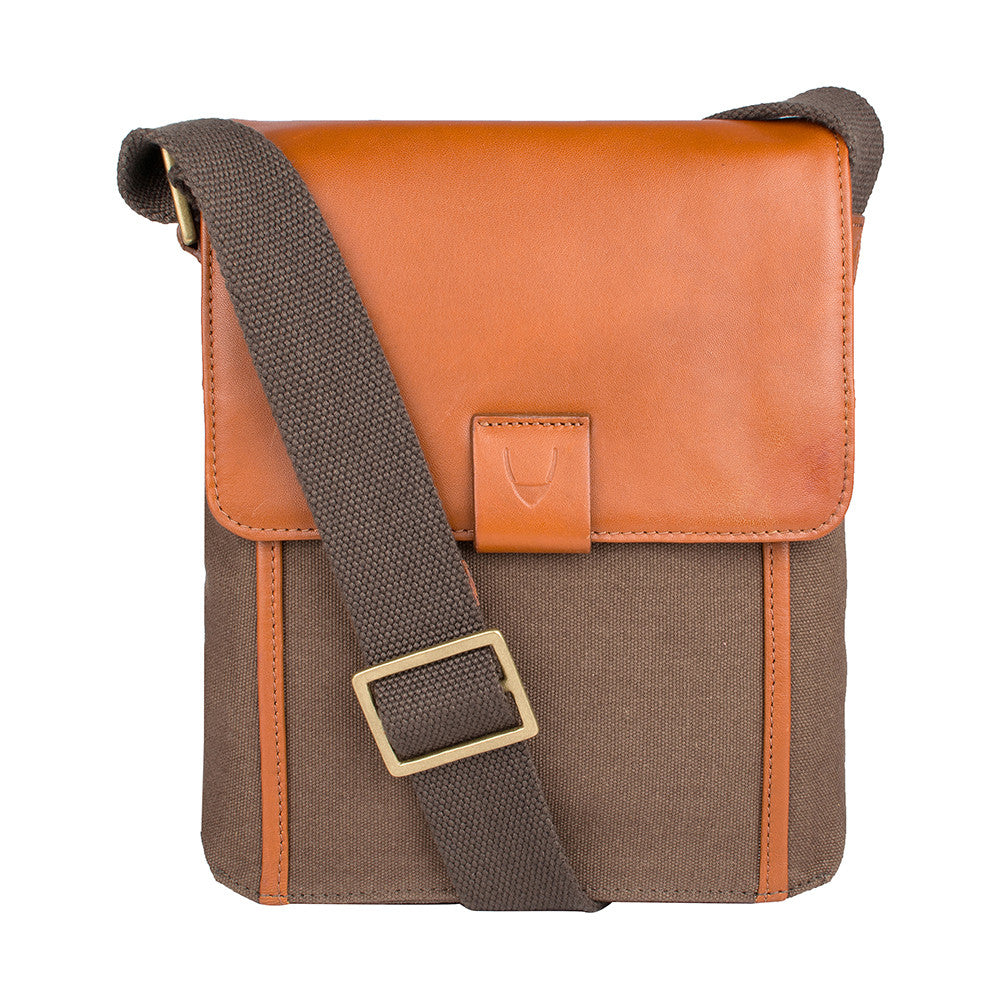 Aiden Genuine Leather and Canvas Mini Crossbody Men/Women Messenger/Travel Bag