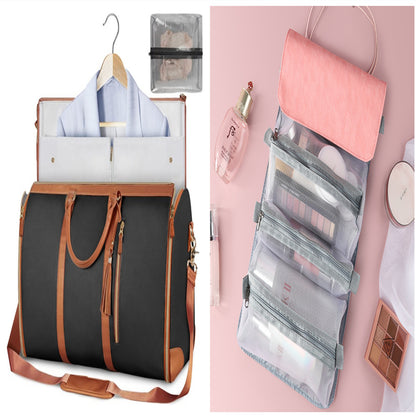 Large‑Capacity Travel Duffle Bag – Women’s Waterproof Folding Suit & Clothes Tote
