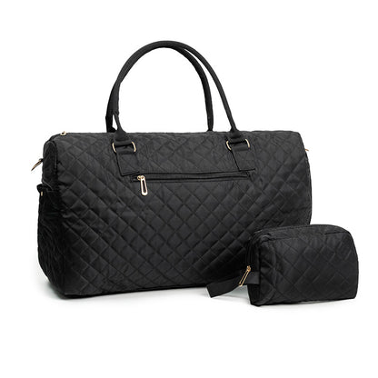 Women’s Quilted Travel Baggage Carousel Wash Bag – Retro Plaid Travel Set