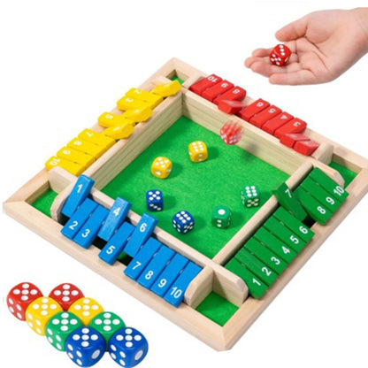 Shut The Box-Wooden Dice Board Game, for 2-6 Players, Improves Mathematical Skills, for Classroom, Home
