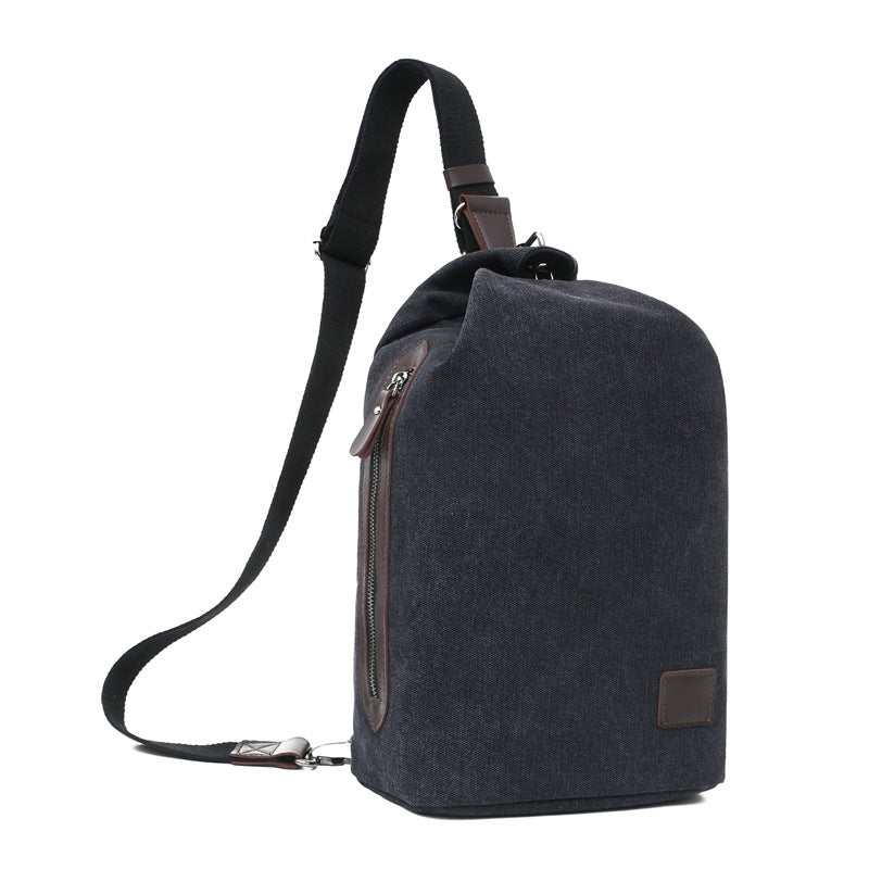 Multifunctional Travel Shoulder Bag – Canvas & PU Leather with Smart Storage Design