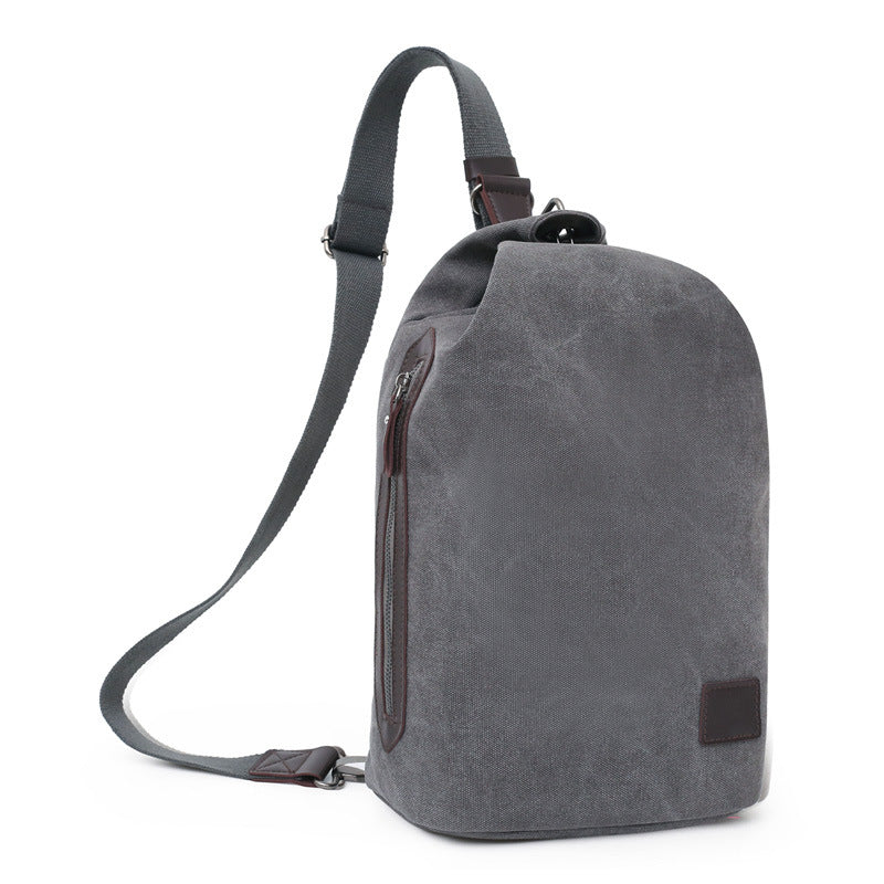 Multifunctional Travel Shoulder Bag – Canvas & PU Leather with Smart Storage Design