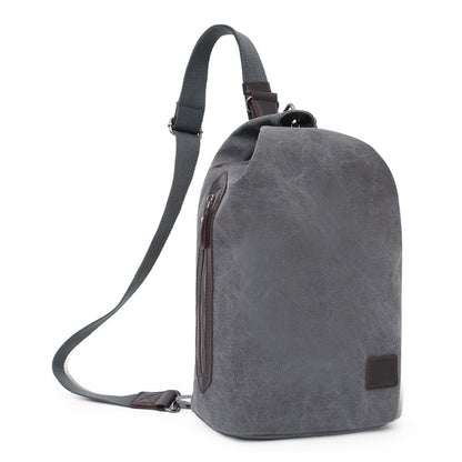Multifunctional Travel Shoulder Bag – Canvas & PU Leather with Smart Storage Design