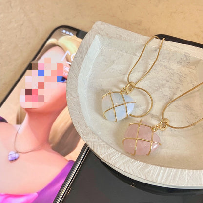 Barbie Dream Heart Moonstone Necklace – Kawaii Princess Jewelry  Once upon a sparkle, a tiny heart escaped from a cartoon princess’s diary and landed softly around your neck