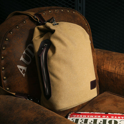Multifunctional Travel Shoulder Bag – Canvas & PU Leather with Smart Storage Design