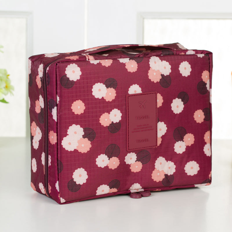 Travel Toiletry Canvas Bag – Portable Cosmetic Organizer