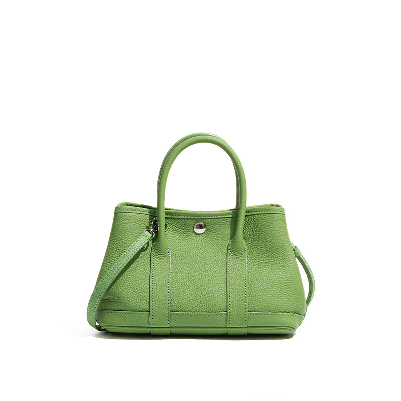 Genuine Leather Women's Crossbody Handbag – Soft Structure, Bold Color