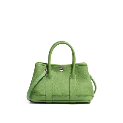 Genuine Leather Women's Crossbody Handbag – Soft Structure, Bold Color