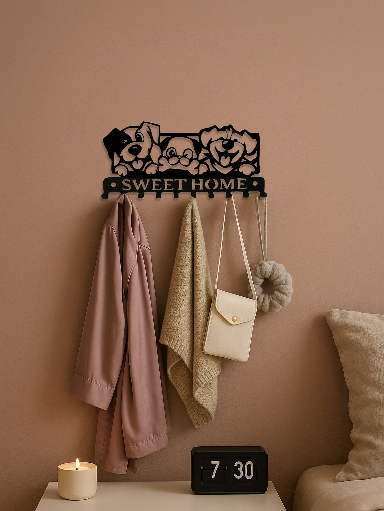 Creative Doggie Design Metal Kitchen Towel Peg - Unique Wall Hook, Personalized Home Gift