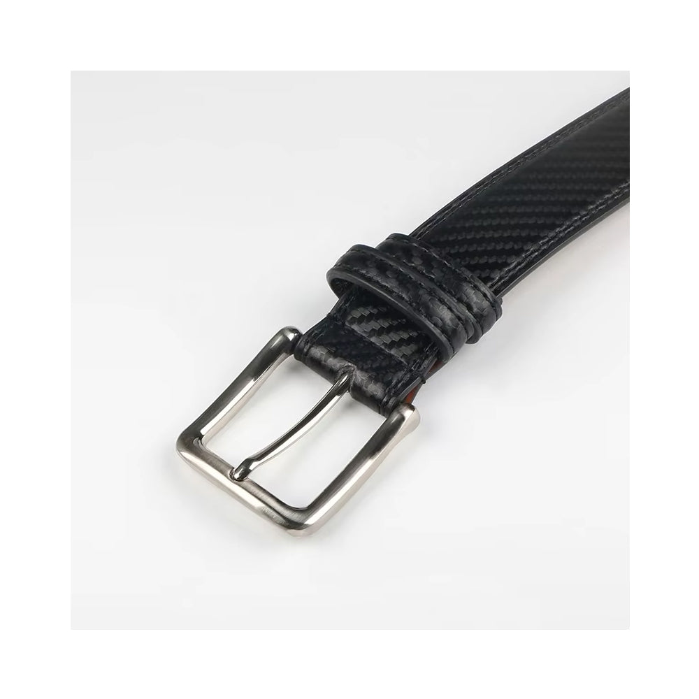 Genuine Leather Business Belt for Men & Boys – Swivel Pin Buckle, Classic Retro Style