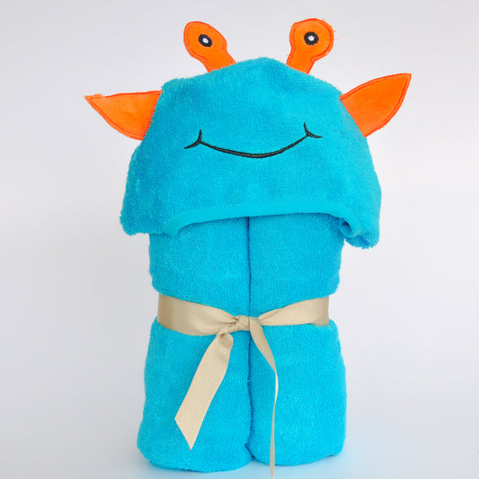Bamboo Rayon Alien Hooded Turkish Towel for Kids - Comfort That's Out of This World