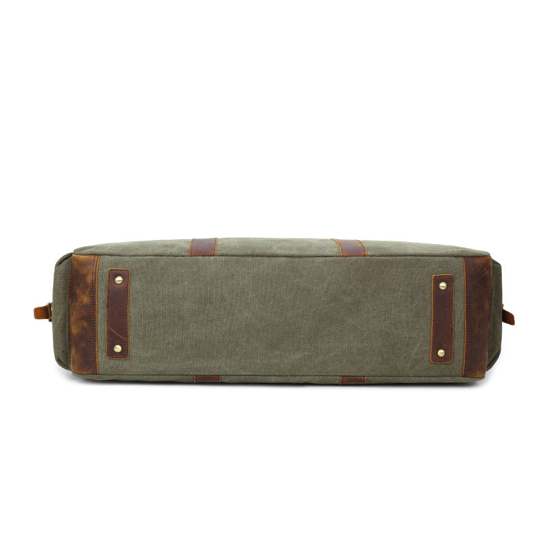 Retro Travel Shoulder Bag – Large Capacity Polyester & Canvas Weekender Bag with Multi‑Pocket Storage
