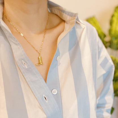 Golden Cowgirl Boot Necklace – Western Charm with a Modern Edge