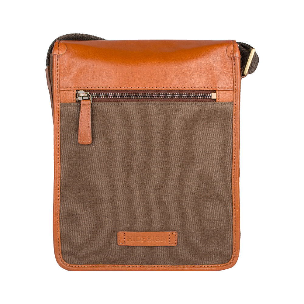 Aiden Genuine Leather and Canvas Mini Crossbody Men/Women Messenger/Travel Bag