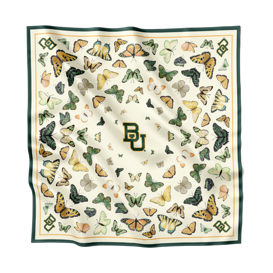 Baylor Square Silk Scarf