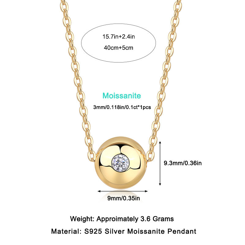 Fortune Circulation Luxury Fashion Diamond Pendant Necklace Set - Luxury Moissanite Jewelry