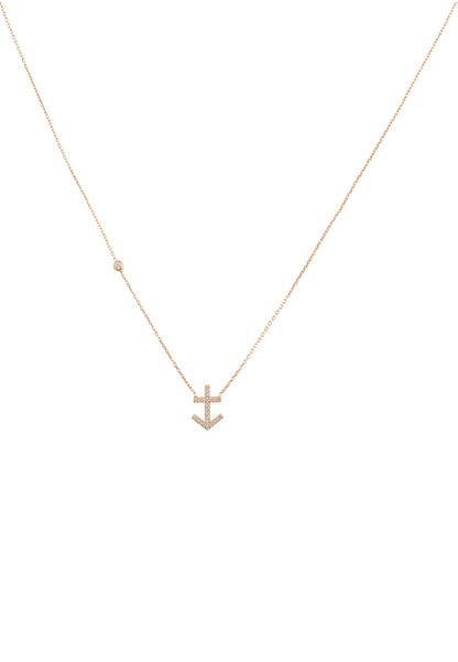 Zodiac Star Sign Pendant Necklace Rose Gold Sagittarius