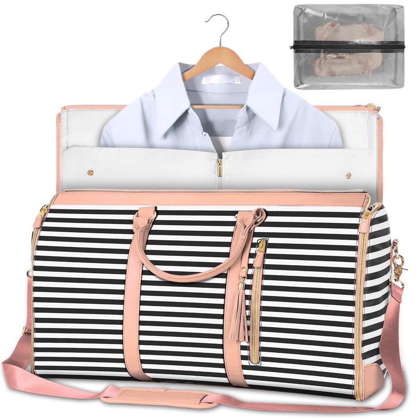 Large‑Capacity Travel Duffle Bag – Women’s Waterproof Folding Suit & Clothes Tote
