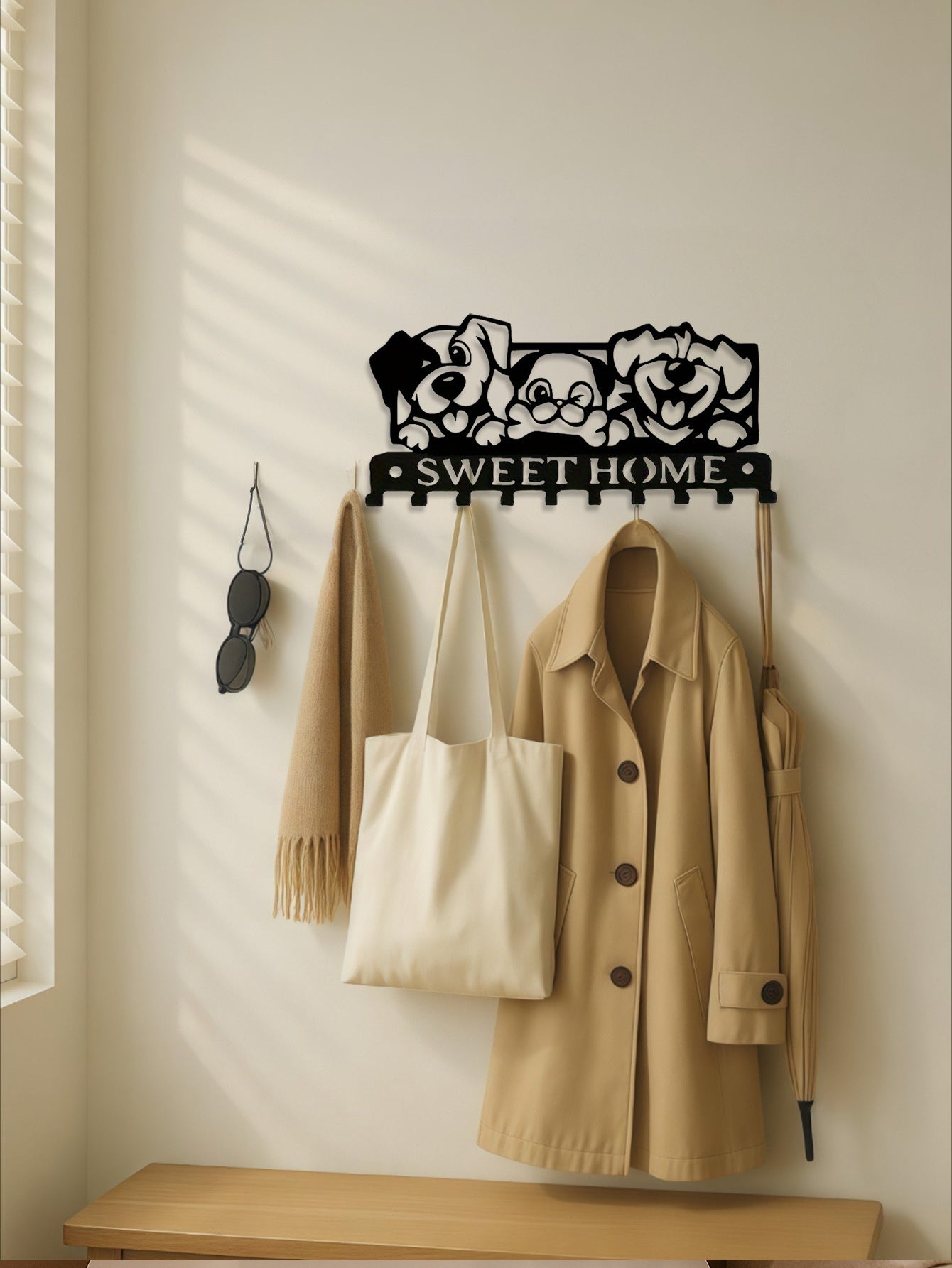 Creative Doggie Design Metal Kitchen Towel Peg - Unique Wall Hook, Personalized Home Gift