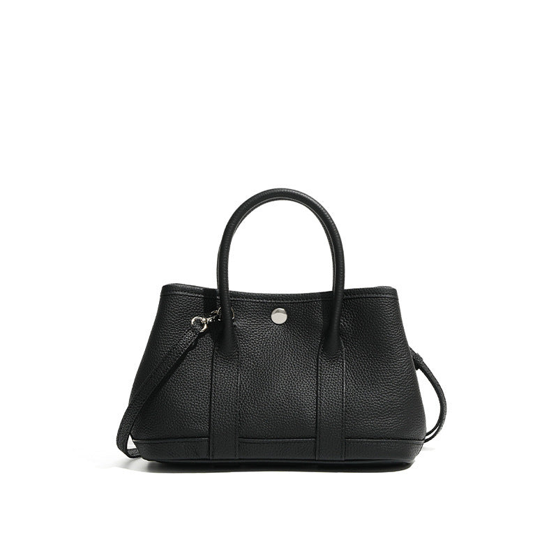 Genuine Leather Women's Crossbody Handbag – Soft Structure, Bold Color