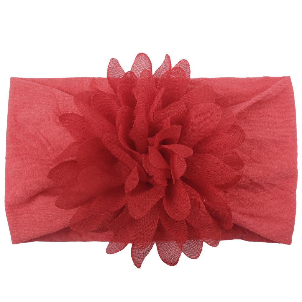 Creative Chiffon Flower Baby Headband – Soft Nylon Princess Hair Accessory (13 Colors)