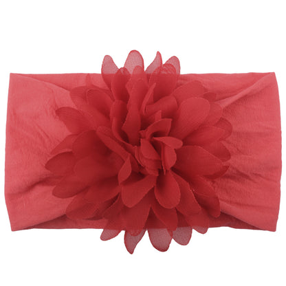 Creative Chiffon Flower Baby Headband – Soft Nylon Princess Hair Accessory (13 Colors)