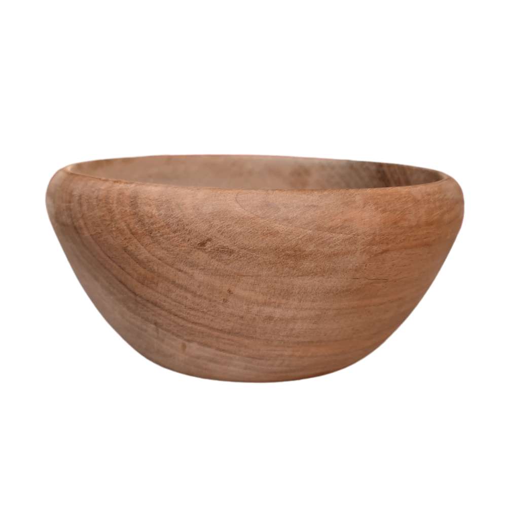 Set of 6 Walnut Wood Bowls – Rustic Elegance for Your Table