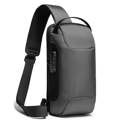 Men’s Business Messenger Waterproof Shoulder Bag – High‑Density Oxford Crossbody Chest Bag