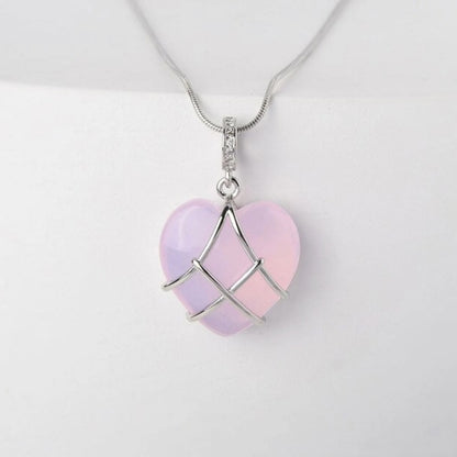 Barbie Dream Heart Moonstone Necklace – Kawaii Princess Jewelry  Once upon a sparkle, a tiny heart escaped from a cartoon princess’s diary and landed softly around your neck