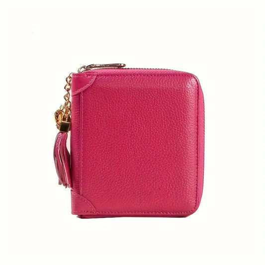 Mini Credit Card Holder For Women RFID Blocking Zipper Coin Purse Large Capacity