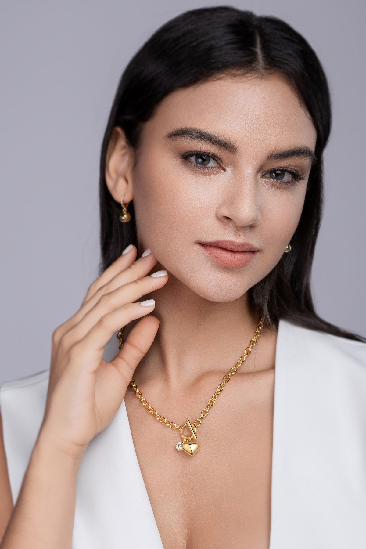 Meteor Wish Luxury Fashion Diamond Pendant Necklace Set With Moissanite Diamond Silver Ornaments
