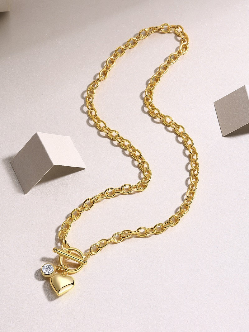 Meteor Wish Luxury Fashion Diamond Pendant Necklace Set With Moissanite Diamond Silver Ornaments
