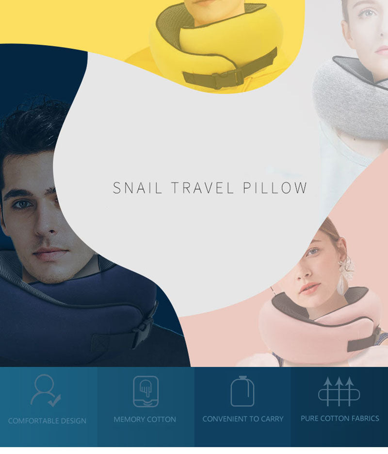 Travel Neck Pillow | Memory Foam U‑Shaped Cushion for Airplane & Nap