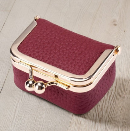 Genuine Leather Coin Purse & Mini Jewelry Case – Vintage Charm, Everyday Function