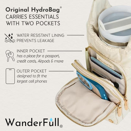 HydroBag® HANDLE® - Ivory Lacquer with Solid Vegan Leather Trimmed Strap