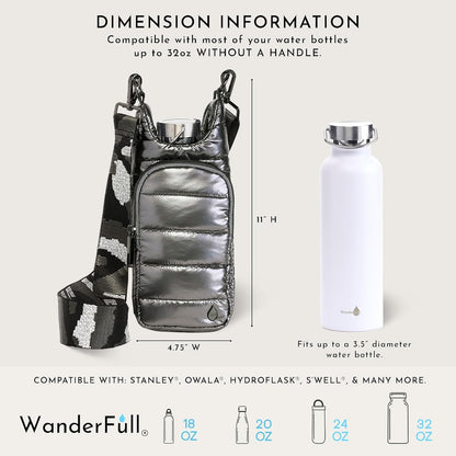 Pewter Glossy HydroBag® with Camo Strap