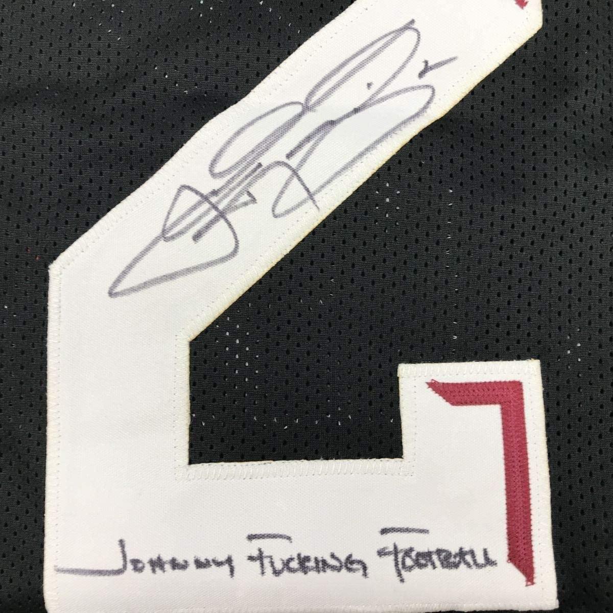 Framed Autographed/Signed Johnny FN Football Manziel 35x39 Texas A&M Black College Jersey JSA COA