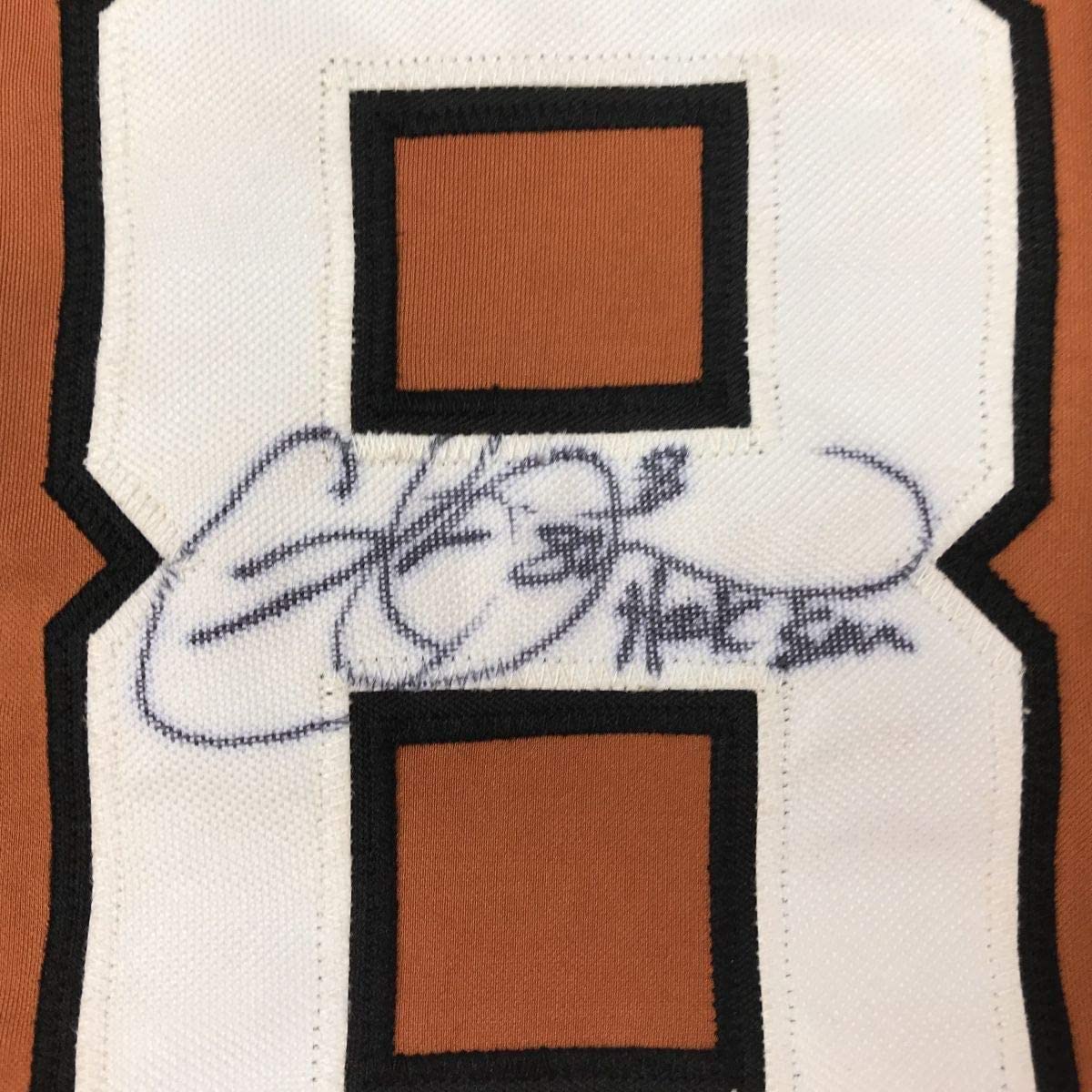 Framed Autographed/Signed Cat Osterman Hook Em 35x39 Texas Orange College Softball Jersey JSA COA
